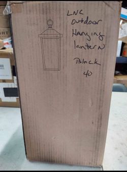LNC outdoor hanging pendant light fixture in black, few available