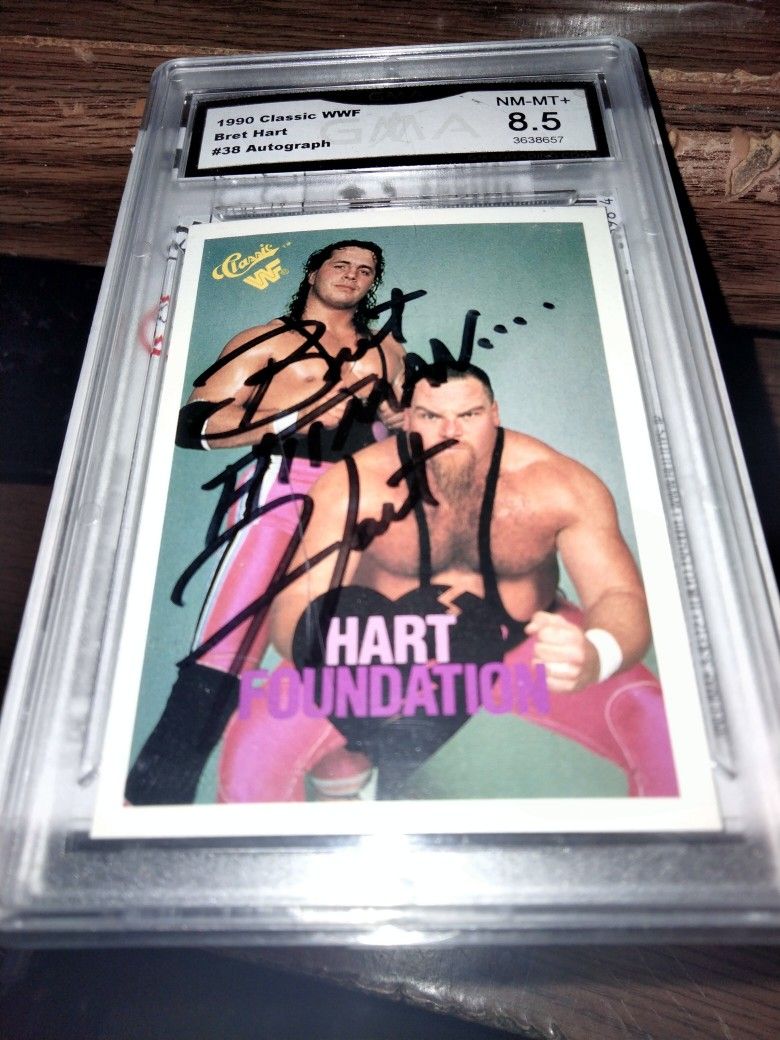 Bret Hart Autographed Card