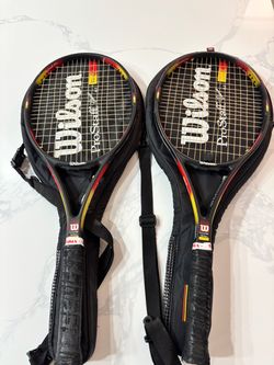 Wilson Pro Staff Classic 6.1 4 1/8” Rackets with bags