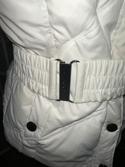 Mayo Chix Down Puffer Vest With Fur Hood. Medium Thumbnail