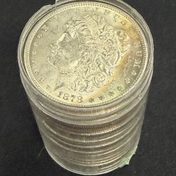 Morgen Silver Dollars  In Uncirculated Mint Condition Mixed Years 1878 S And 1889 P 33 Silver Dollars Total 