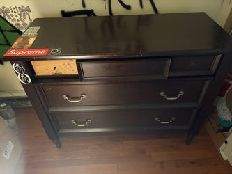 vintage dark-wood dresser/desk or writing desk,