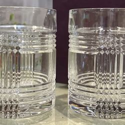 Ralph Lauren Glen Plaid Old Fashioned Glasses (Set of 2) – Vintage 10 oz Crystal 