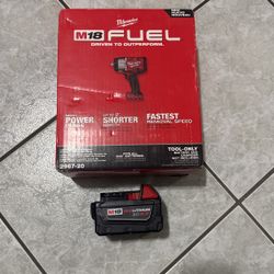 Milwaukee Impact Wrench 1/2 With Battery 5.0