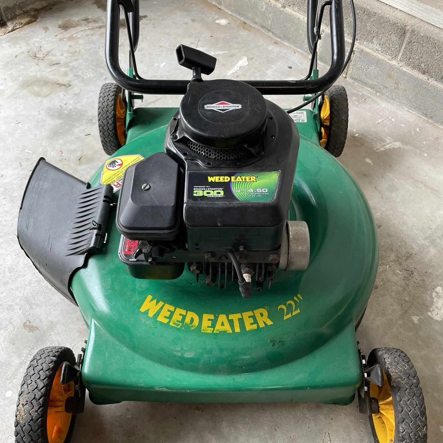 22 weed cheap eater push mower