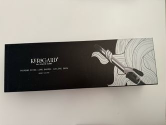 Keragard Extra Long Ceramic Barrel Performance Curling Iron 1.25”Nano Silver