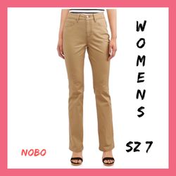 NWT Juniors NOBO Tan Bootcut Jean Sz:7