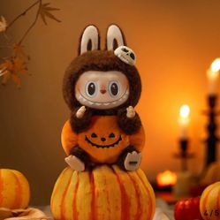 POPMART Happy Halloween Party Series-Sitting Pumpkin Vinyl Plush Pendant