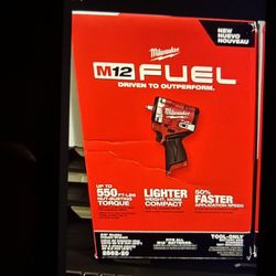 Brand New  M12 FUEL 12V Lithium-Ion Brushless Cordless Stubby 3/8 in. Impact Wrench (Tool-Only)