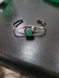 Sterling Navajo cuff turquoise