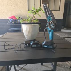Mini Chainsaw  With 2 Battery and Charger 