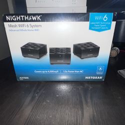 NETGEAR Nighthawk Dual-Band WiFi 6 Mesh System Router + 2 Satellites 