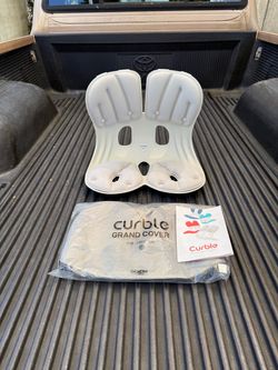 Curble Ergonomic Desk Chair Seat w/ Cushion, Passive Posture Trainer, Breathable Lumbar Support