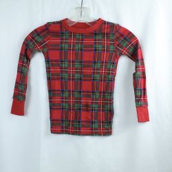 Old Navy Red and Green Plaid Unisex Long Sleeve Shirt Kids Size S (6)