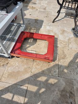 Red Heavy-Duty Appliance Dolly Base with Wheels