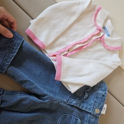 JACADI Cardigan And Jean 👖 ❤️  12M