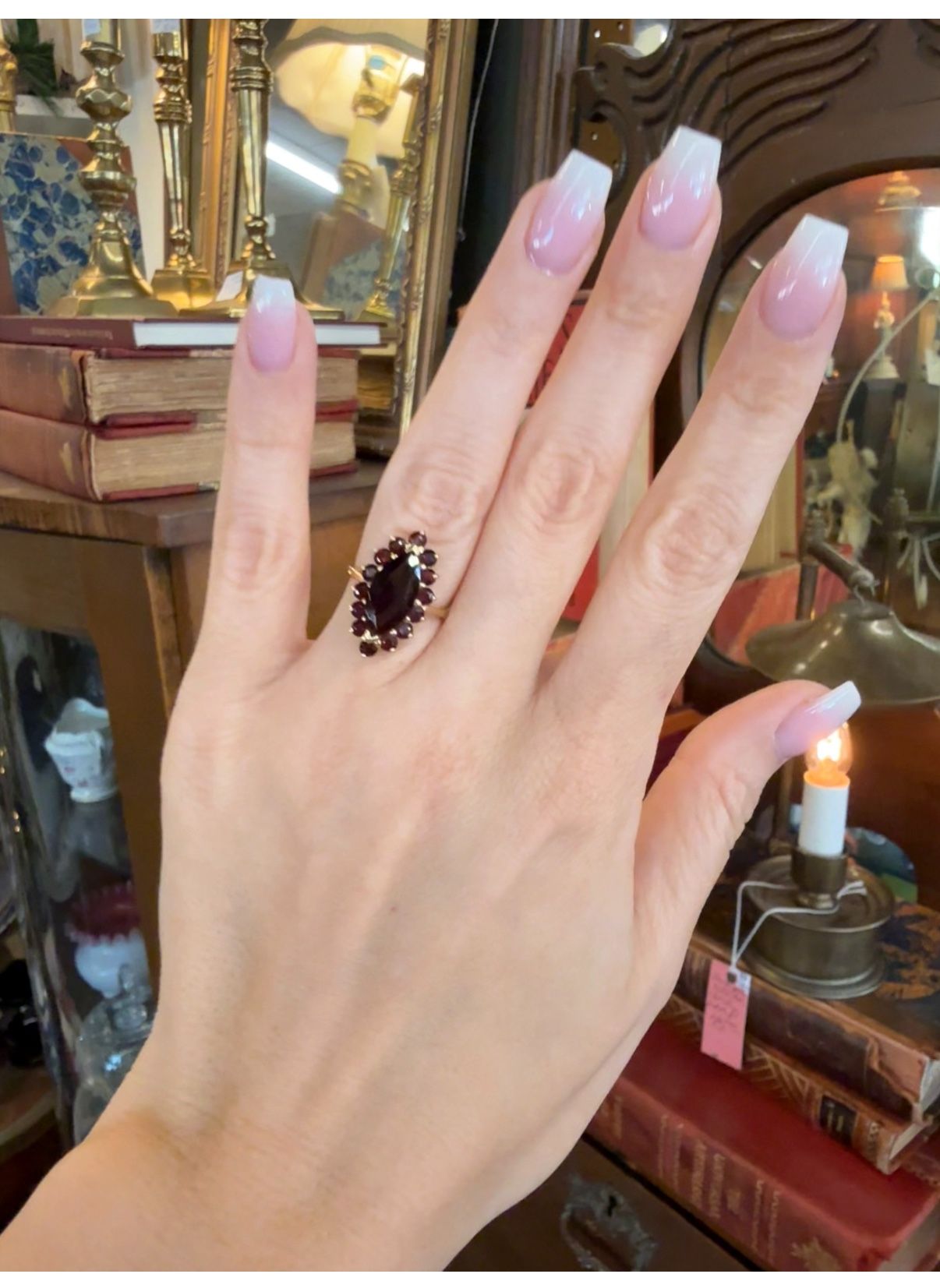 10K Gold Gorgeous Garnet Ring  Shoes
