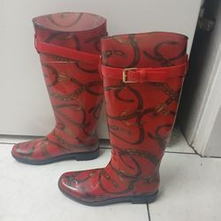 Ralph Lauren Rossalin Knee High Rain Boot Women Size 7