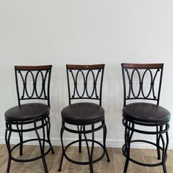 Better Homes & Gardens Indoor  Adjustable 24" or 29" Swivel Barstool, Oil Rubbed Bronze