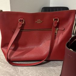 Red Coach Bag
