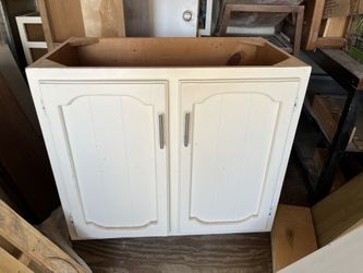 36 Inch Wide Vanity Real Wood Vintage
