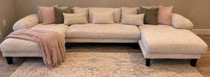 Large U-Shaped Sectional Sofa- MUST GO ASAP!
