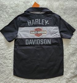 Harley Davidson Boys Button Down Size 8/10 NEW $25