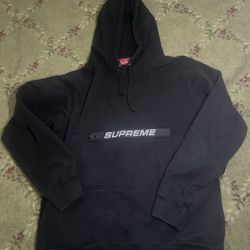 Supreme Zip Hoodie Size Large Black