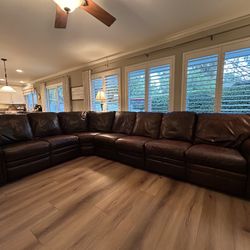 Genuine Leather Sectional