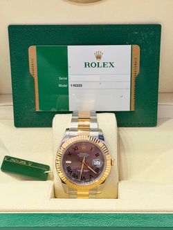 2018 Rolex Preowned 41mm Wimbledon DateJust-II (W/Card)