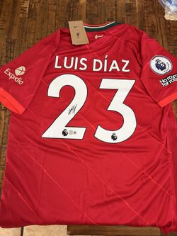 Luis Diaz signed Liverpool soccer jersey W/COA
