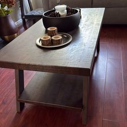 Coffee Table and End Tables Set Dark Brown