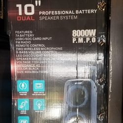 Large Party /karaoke Speaker With Wireless Microphones 