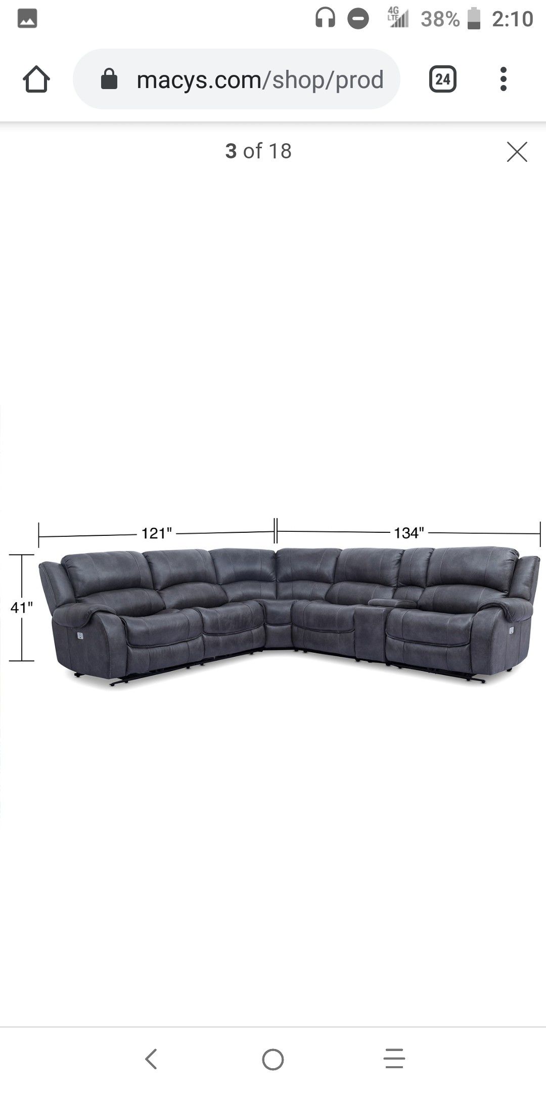 Sectional Leather couches.