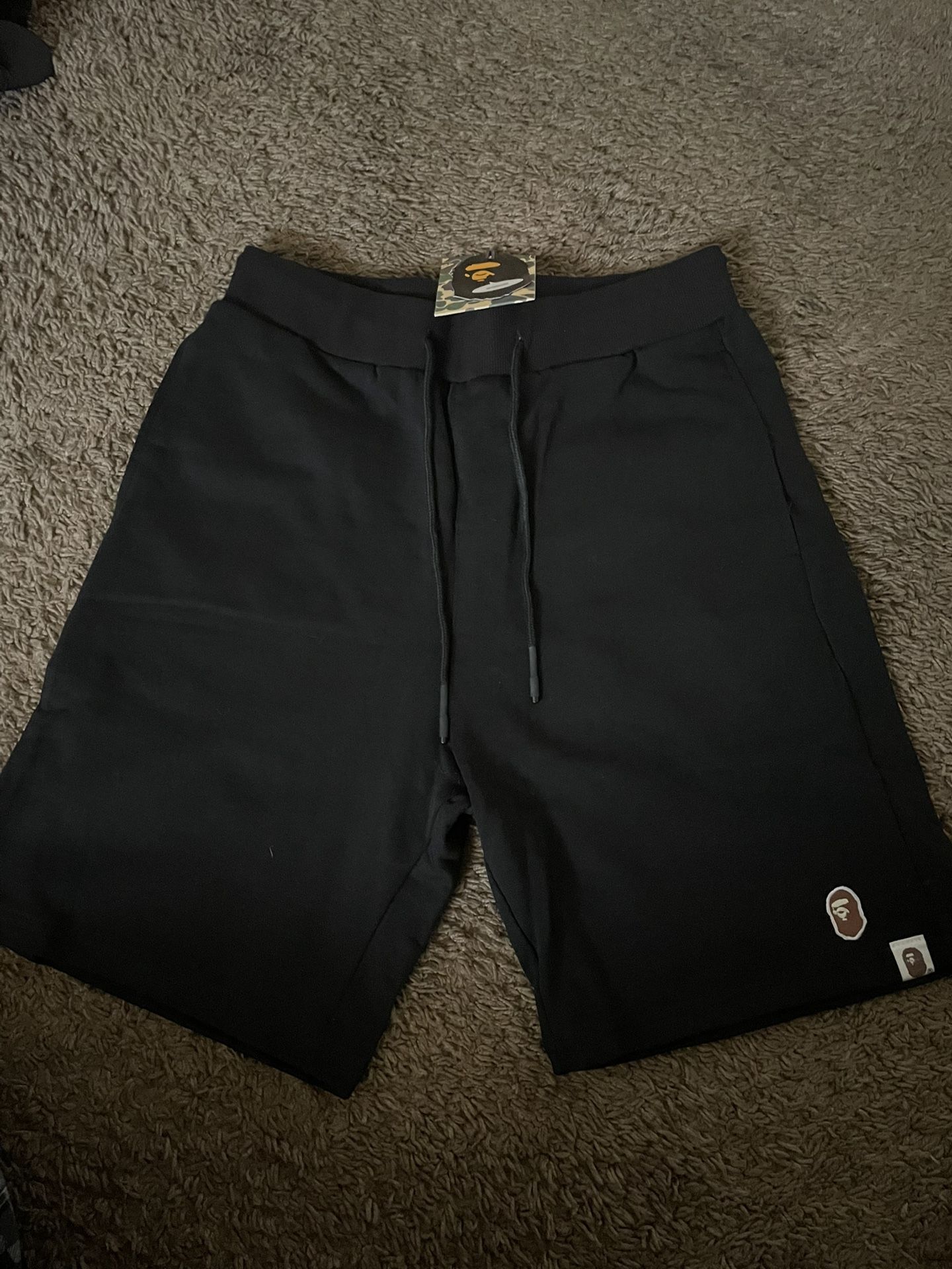 BAPE Black Shorts Size M