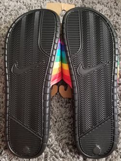 nike benassi rainbow