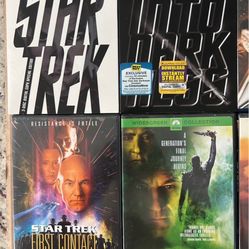 “STAR TREK” Movie 🍿 Lot: (10)Movies-Blu-Rays & DVD Disc & Cases. NM/M!!!😎