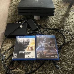 Ps4 Pro Working + Games + Cords