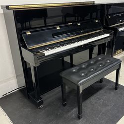 Black Samick Upright Piano