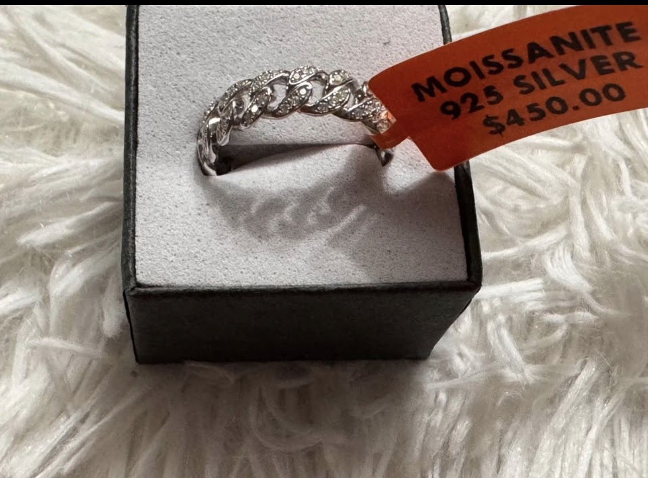💍 925 Sterling Silver Moissanite Ring size 8
