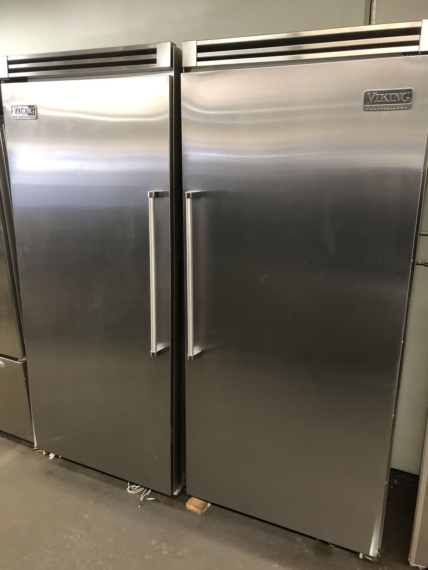 Viking 72”Wide Stainless Steel Side By Side Refrigerator Only Side By Side  