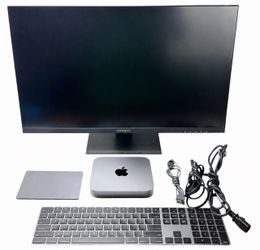 Apple Mac Mini 2018 Desktop Bundle 4K Monitor Magic Keyboard Trackpad