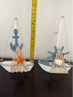 Small ships- x2- nautical decor  see all other listings