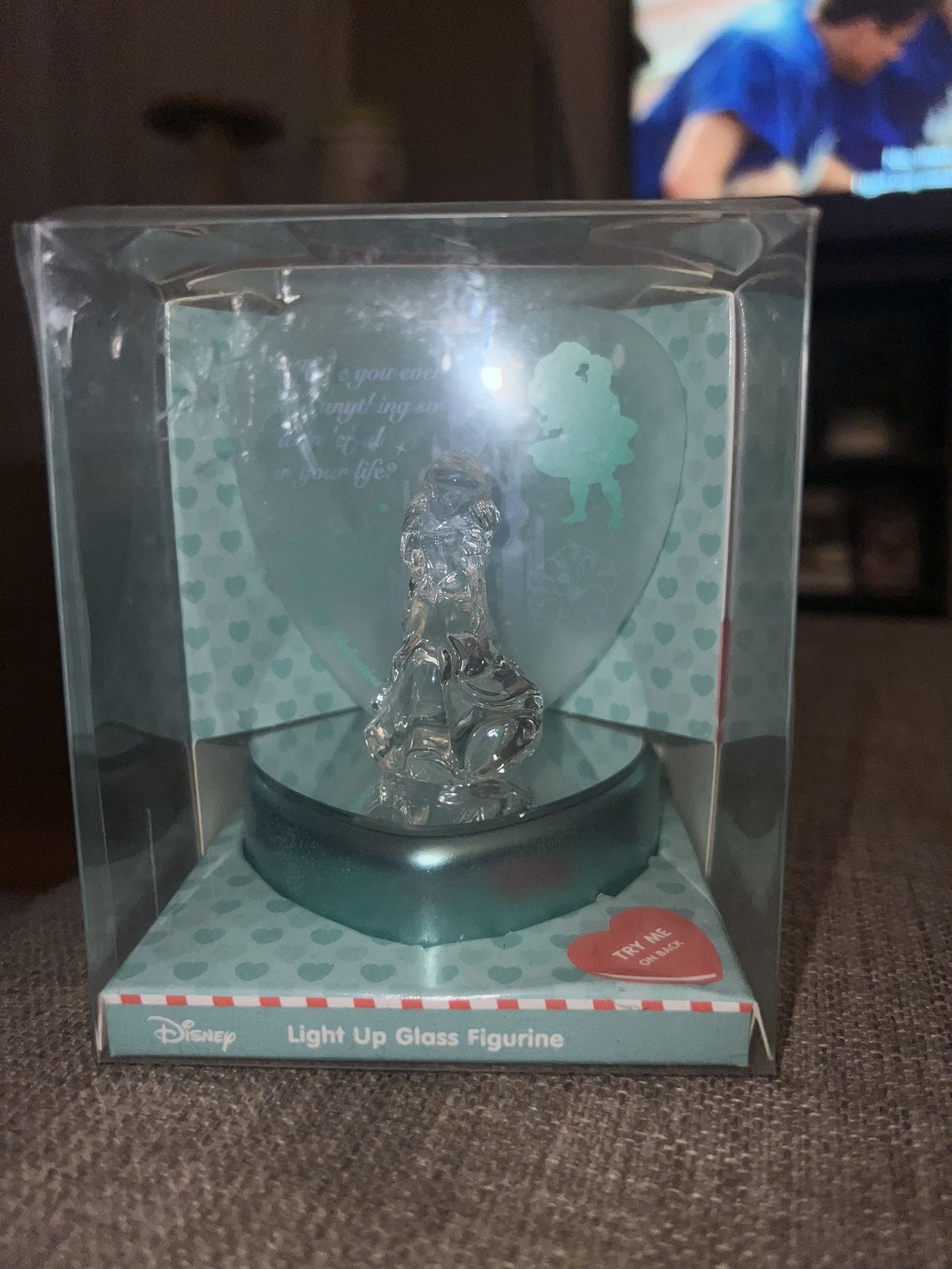 Disney Ariel Light Up Glass Figurine Color Changing New