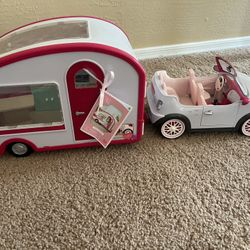 Toy Car And Camper For Dolls