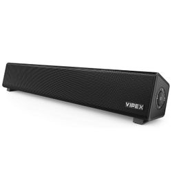 Computer Speakers VIPEX Bluetooth PC Speakers Soundbar, 10W Powerful Stereo Mini Soundbar Speaker for TV, Desktop, Laptop, Smartphone and Tablet, Bla