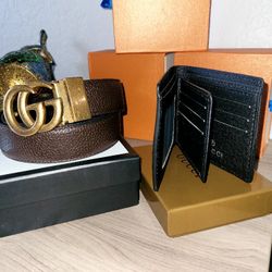 Luxury WALLET AND BELT REVERSIBLE . Cinturon Reversible  y Billetera Diseñador. 