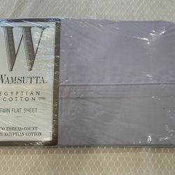 Brand New - Wamsutta Egyptian Cotton Twin Flat Sheet in Gray