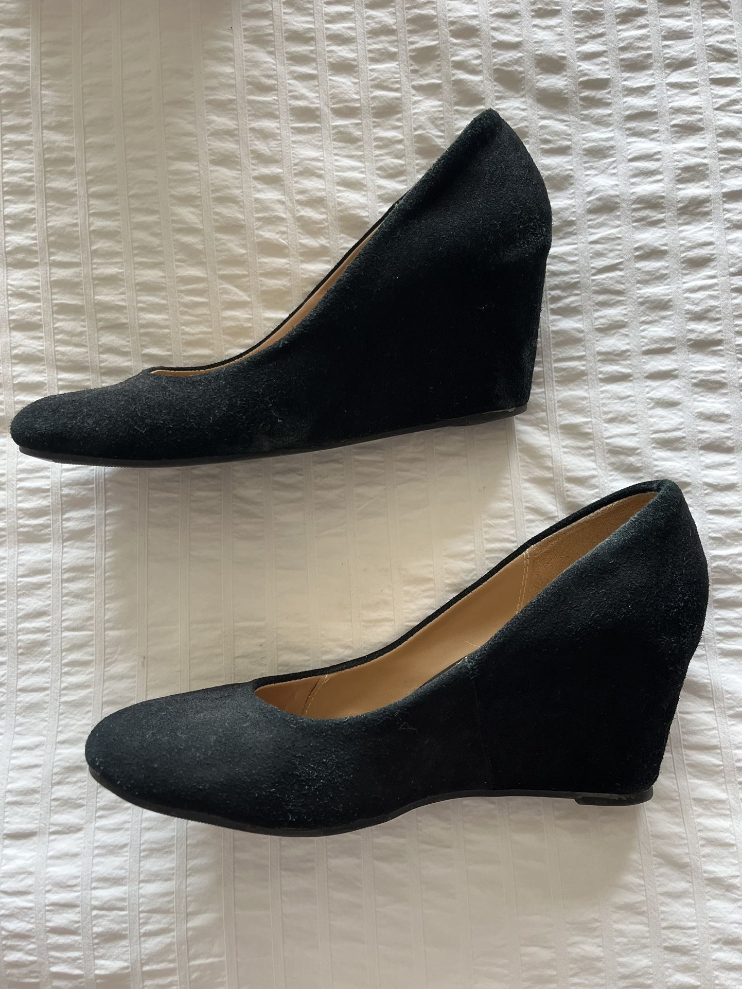 Merona Women’s Black Wedge Heels Shoes Size 9.5