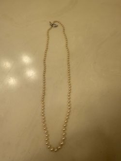 Vintage Graduated Japanese Akoya Pearl Necklace 21" Matinee 9-10mm 14K Gold Clasp